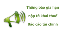 Thông báo gia hạn nộp tờ khai thuế, báo cáo tài chính