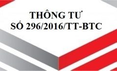 Thông tư 296/2016/TT-BTC về giấy chứng nhận đăng ký hành nghề dịch vụ kế toán.