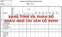 Tính Khấu hao Tài sản cố định theo phương pháp đường thẳng trong excel