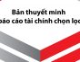 Bản Thuyết minh Báo cáo tài chính chọn lọc theo Thông tư 200/2014/TT-BTC