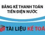 Mẫu bảng kê thanh toán tiền điện nước