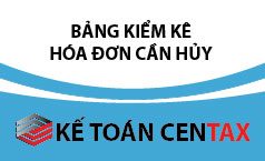 Bảng kiểm kê hóa đơn cần hủy