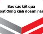 Báo cáo kết quả hoạt động kinh doanh năm theo Thông tư 200/2014/TT-BTC