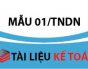 Mẫu 01/TNDN – Bảng kê thu mua hàng hóa dịch vụ không có hóa đơn