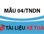Mẫu 04/TNDN – Biên bản xác nhận tài trợ y tế
