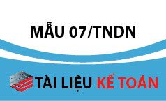 Mẫu 07/TNDN – Biên bản xác nhận tài trợ địa bàn khó khăn