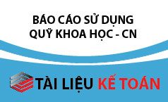 Mẫu báo cáo trích sử dụng quỹ khoa học công nghệ