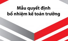 Mẫu quyết định bổ nhiệm kế toán trưởng