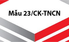 Mẫu số 23/CK-TNCN Ban hành kèm theo Thông tư số 62 /2009/TT-BTC