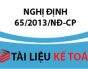 Nghị định số 65/2013/NĐ-CP – Quy định một số điều của luật thuế TNCN