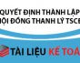 Mẫu quyết định thành lập hội đồng thanh lý tài sản