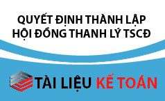 Mẫu quyết định thành lập hội đồng thanh lý tài sản