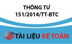 Thông tư 151/2014/TT-BTC – hướng dẫn các quy định về Thuế