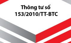 Thông tư số 153/2010/TT-BTC Hướng dẫn thi hành Nghị định số 51/2010/NĐ-CP quy định  về hoá đơn bán hàng hóa, cung ứng dịch vụ
