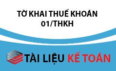 Tờ khai thuế khoán 01/THKH